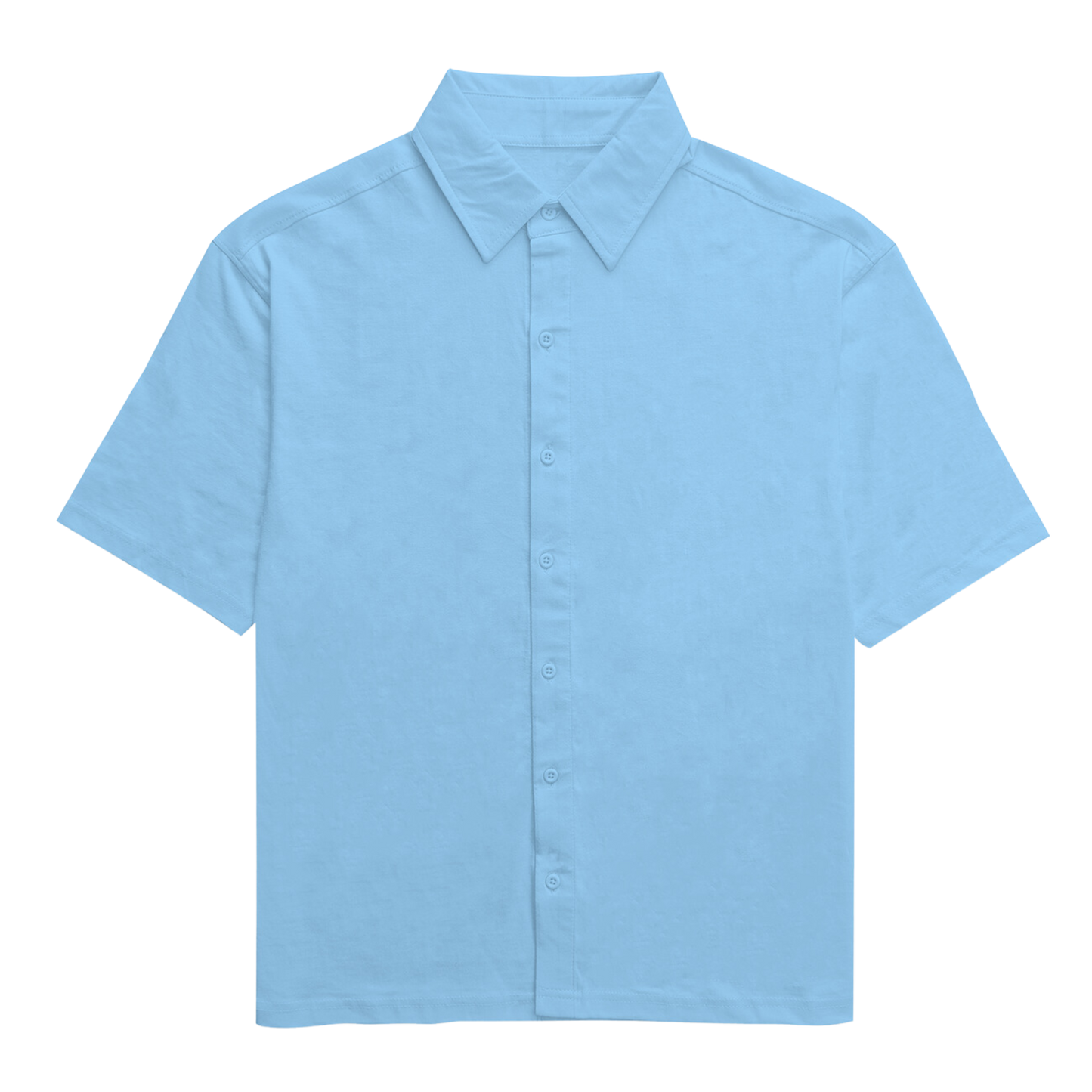 Baby Blue Solid Oversized Unisex Shirt