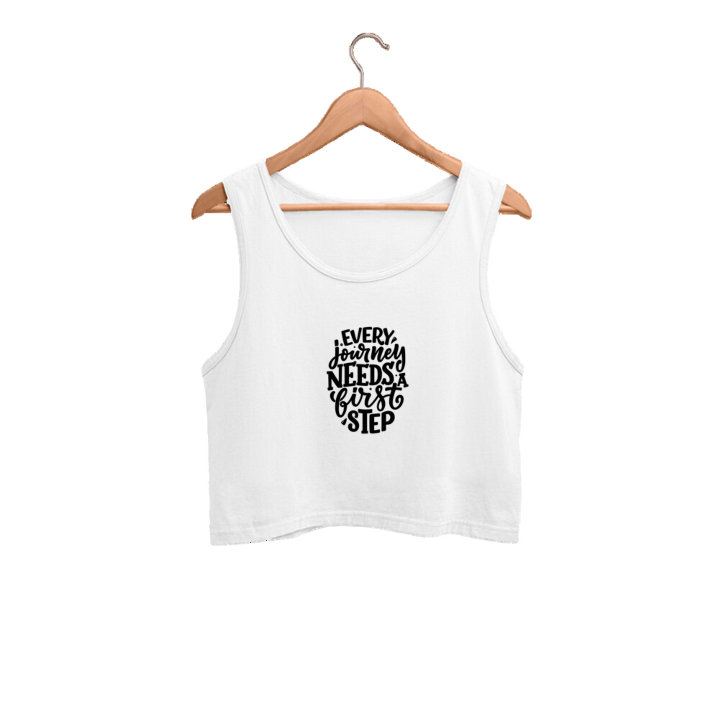 Stylish Journey Quote Crop Tank