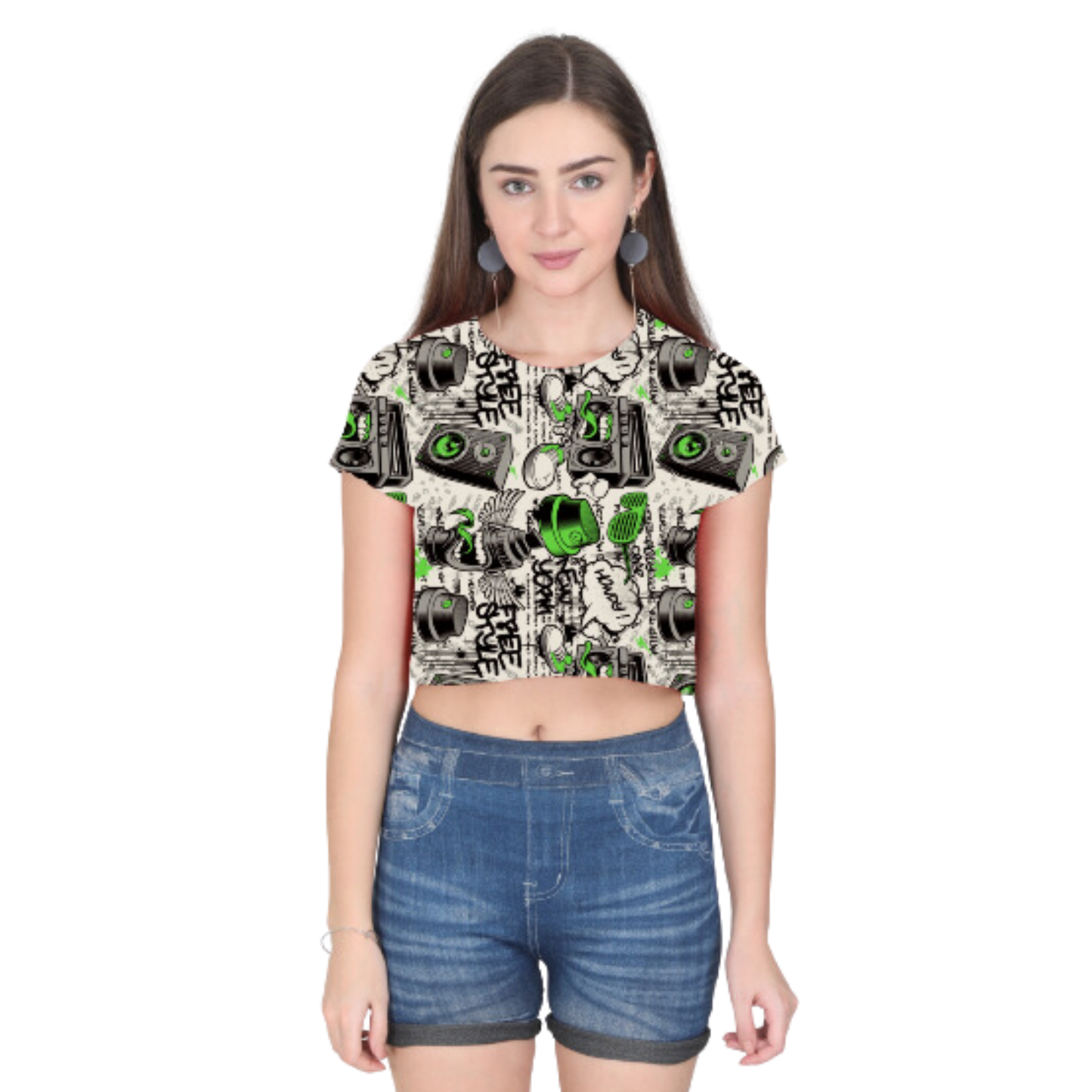 Graffiti Design AOP Crop Top