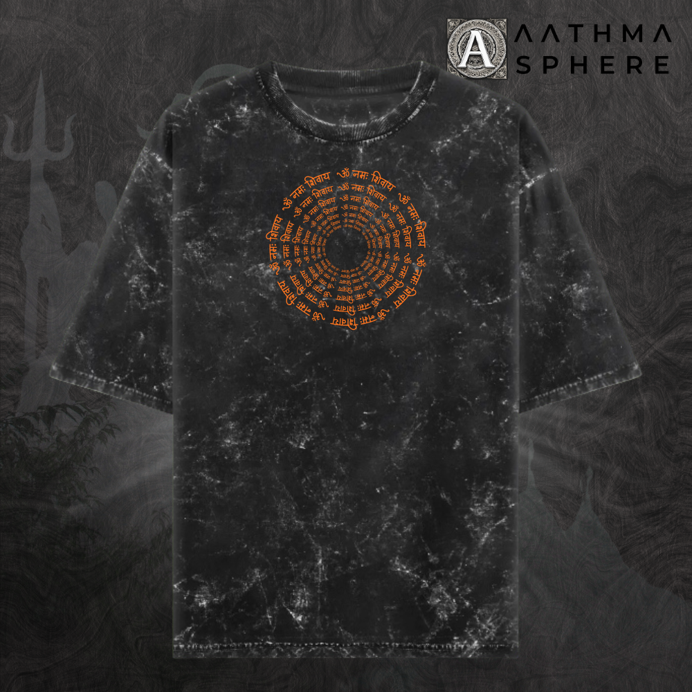 Om Namaha Shivaya Acid Tshirt | Divine Series Unisex Acid Washed TShirt