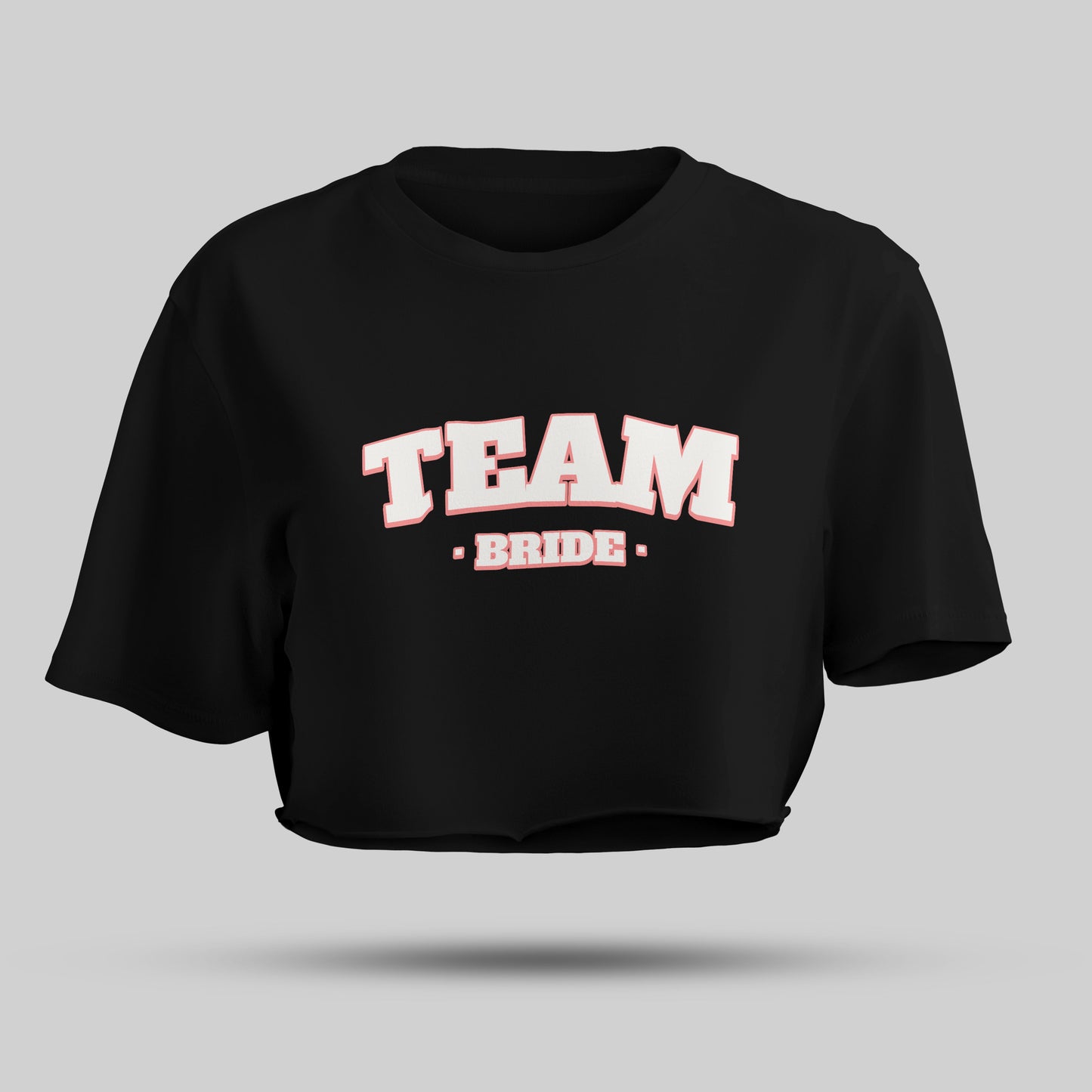 Black Colored Team Bride Women's Crop Top