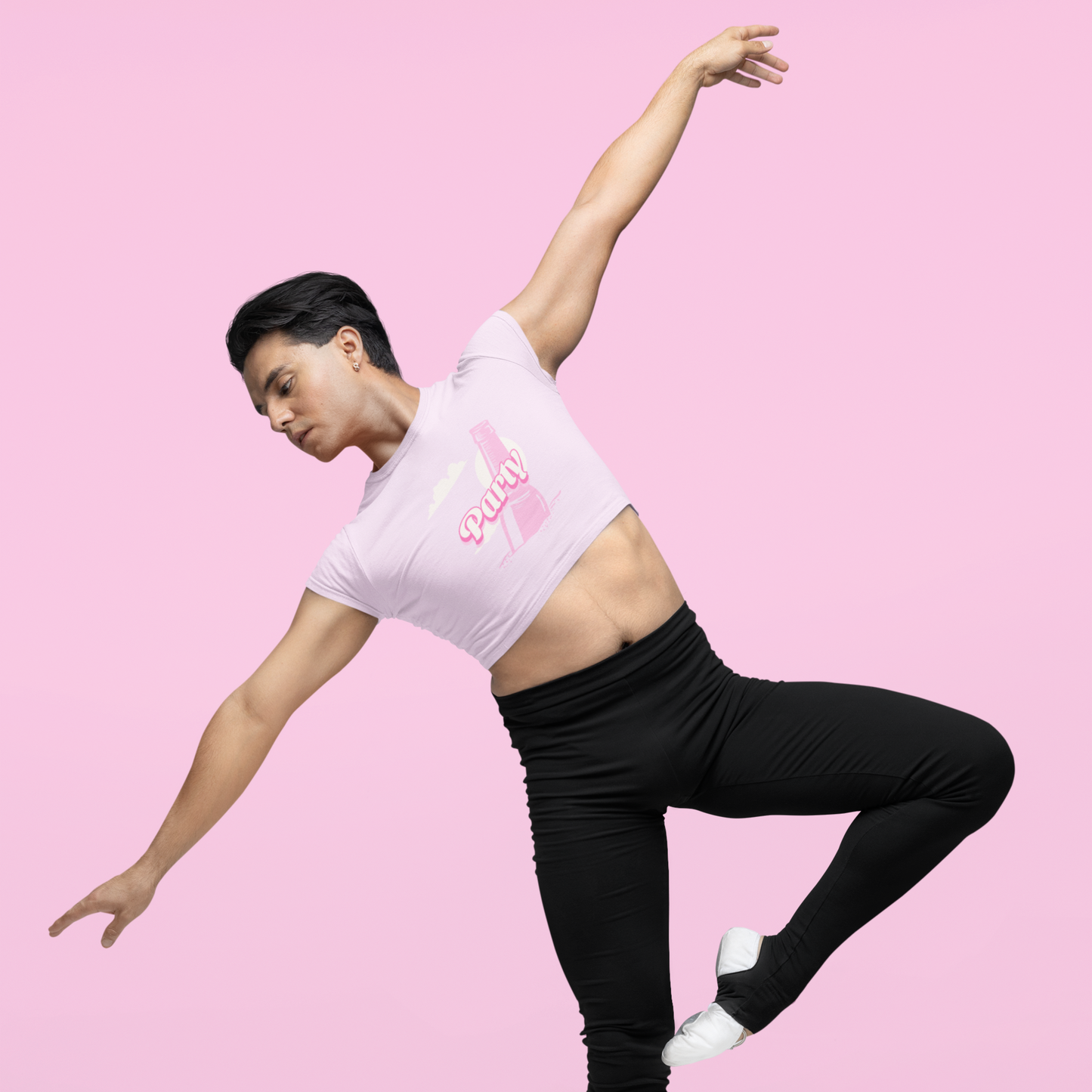 Baby Pink Party Crop Top