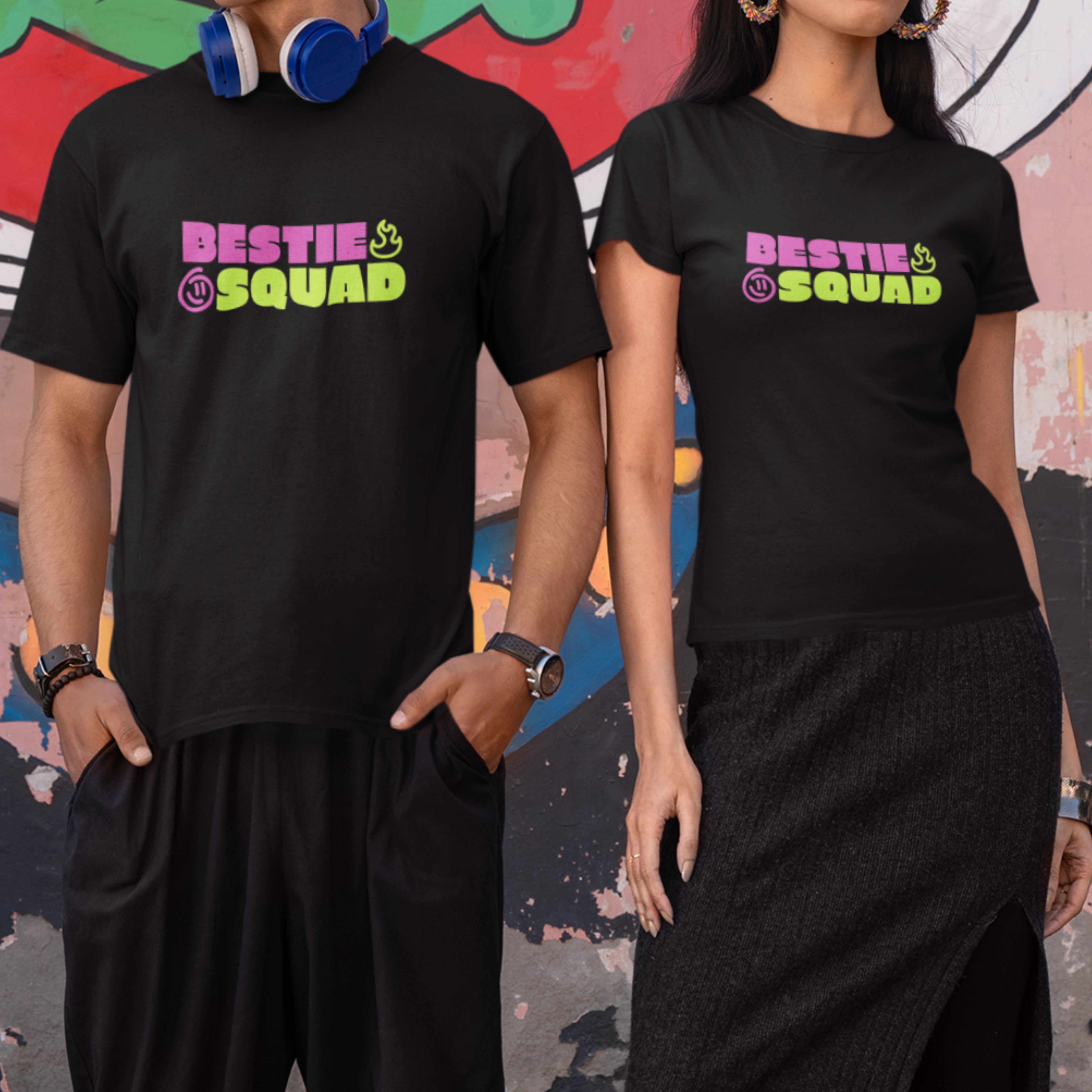 Bestie Squad T-Shirt | Unisex Round Neck TShirt