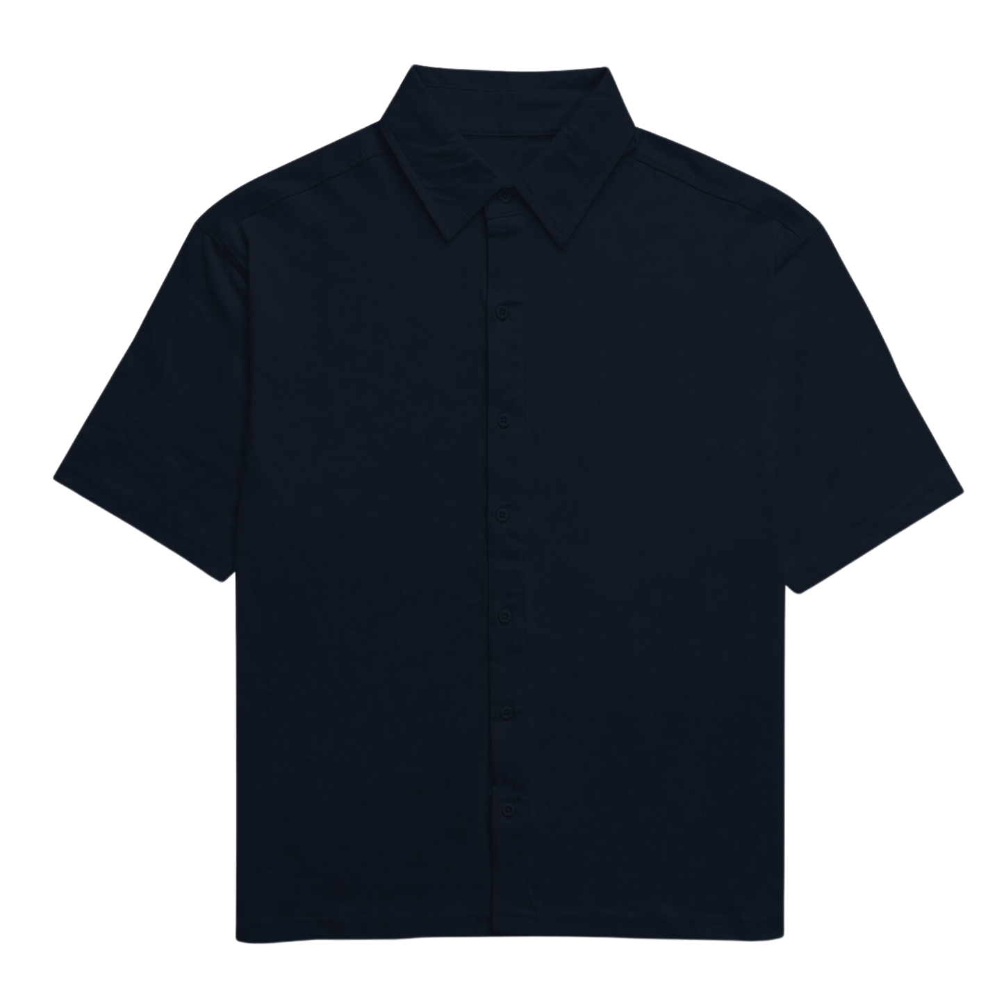 Navy Blue Solid Oversized Unisex Shirt
