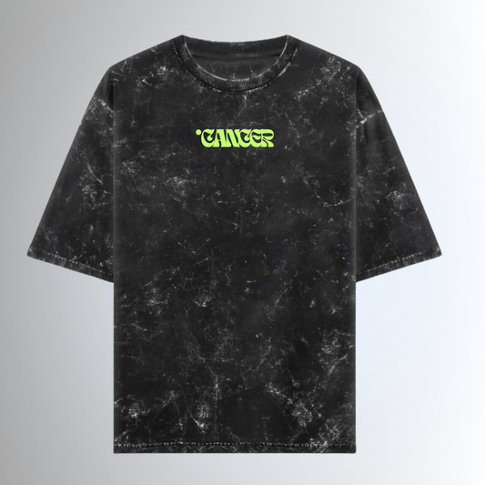 Cancer Zodiac Text Tshirt | Zodiac Series Unisex Acid Washed TShirt