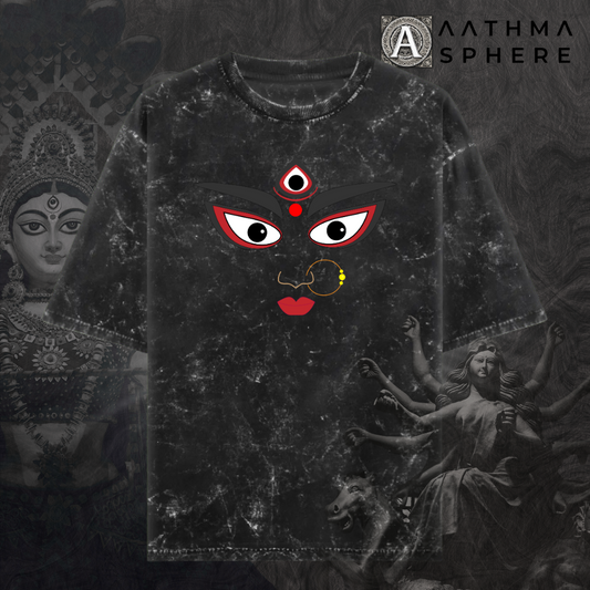 Durga Face Acid Tshirt | Divine Series Unisex Acid Washed TShirt