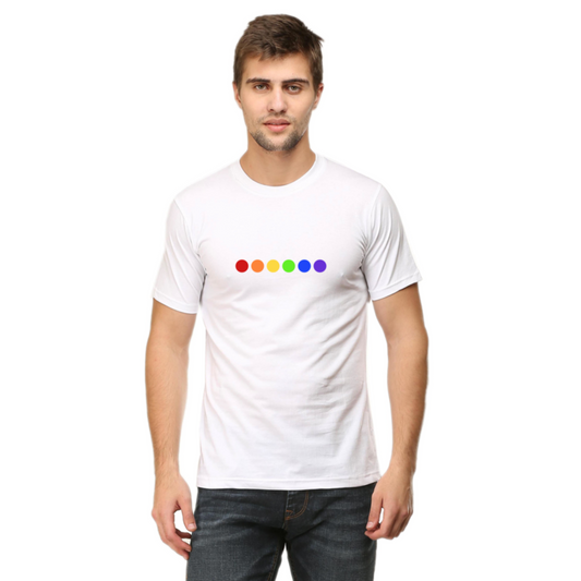 White Colored Happy Pride Rainbow T-Shirt