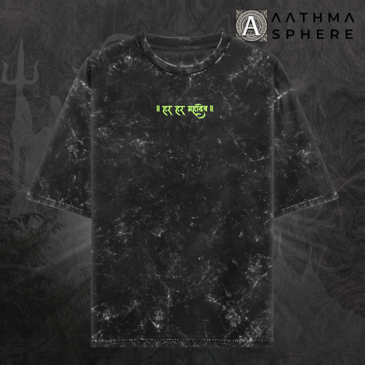 Har Har Mahadev Acid Tshirt | Divine Series Unisex Acid Washed TShirt