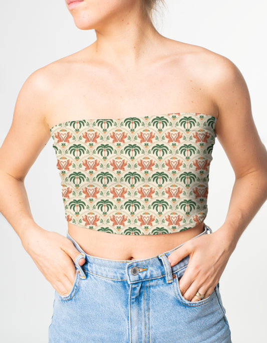 Twin Tiger Heart Tube Top | Tropical Clothing Series | Aathmasphere