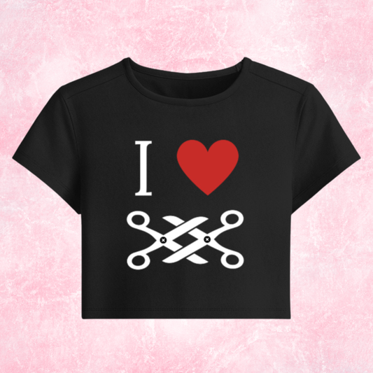 I Love Scissors Crop Top | Aathmasphere Women's Crop Top