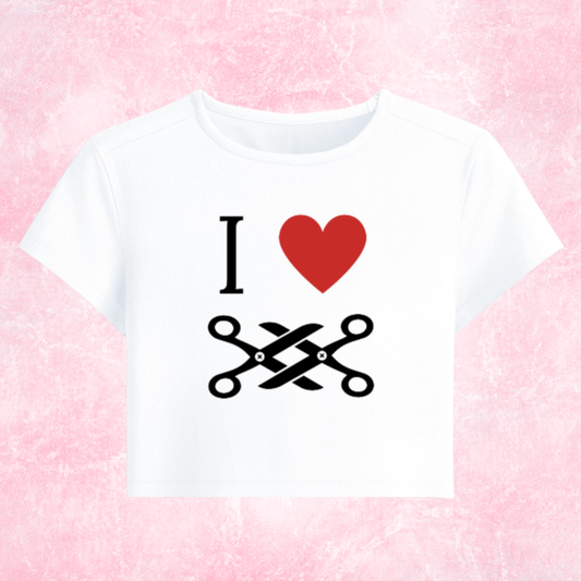 I Love Scissors Crop Top | Aathmasphere Women's Crop Top