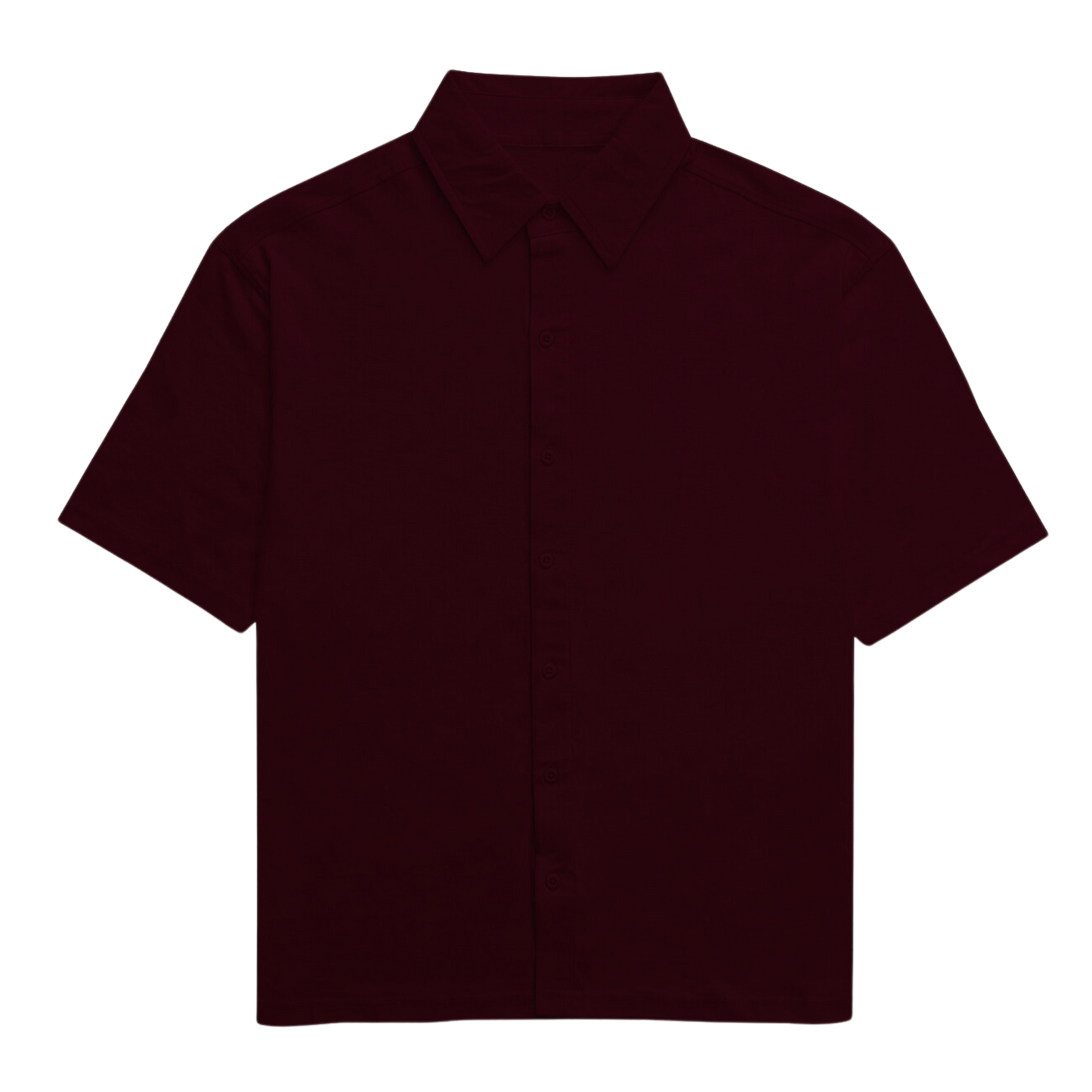 Maroon Solid Oversized Unisex Shirt
