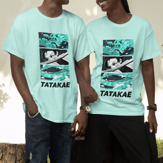 Mint Tatake Oversized TShirt | Anime Graphic Tee.