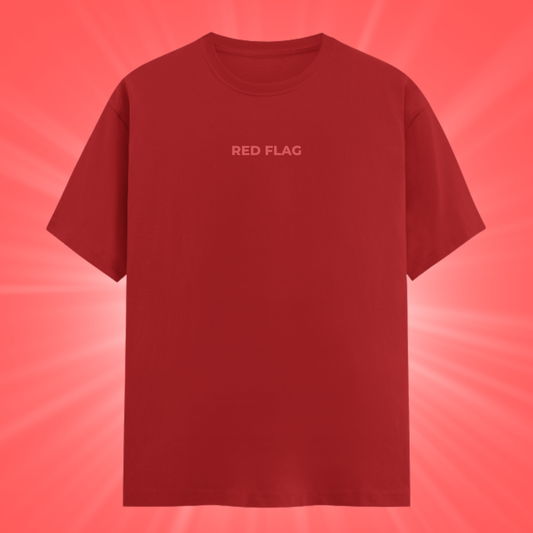 Red Flag Text Tshirt | Text Series Unisex TShirt