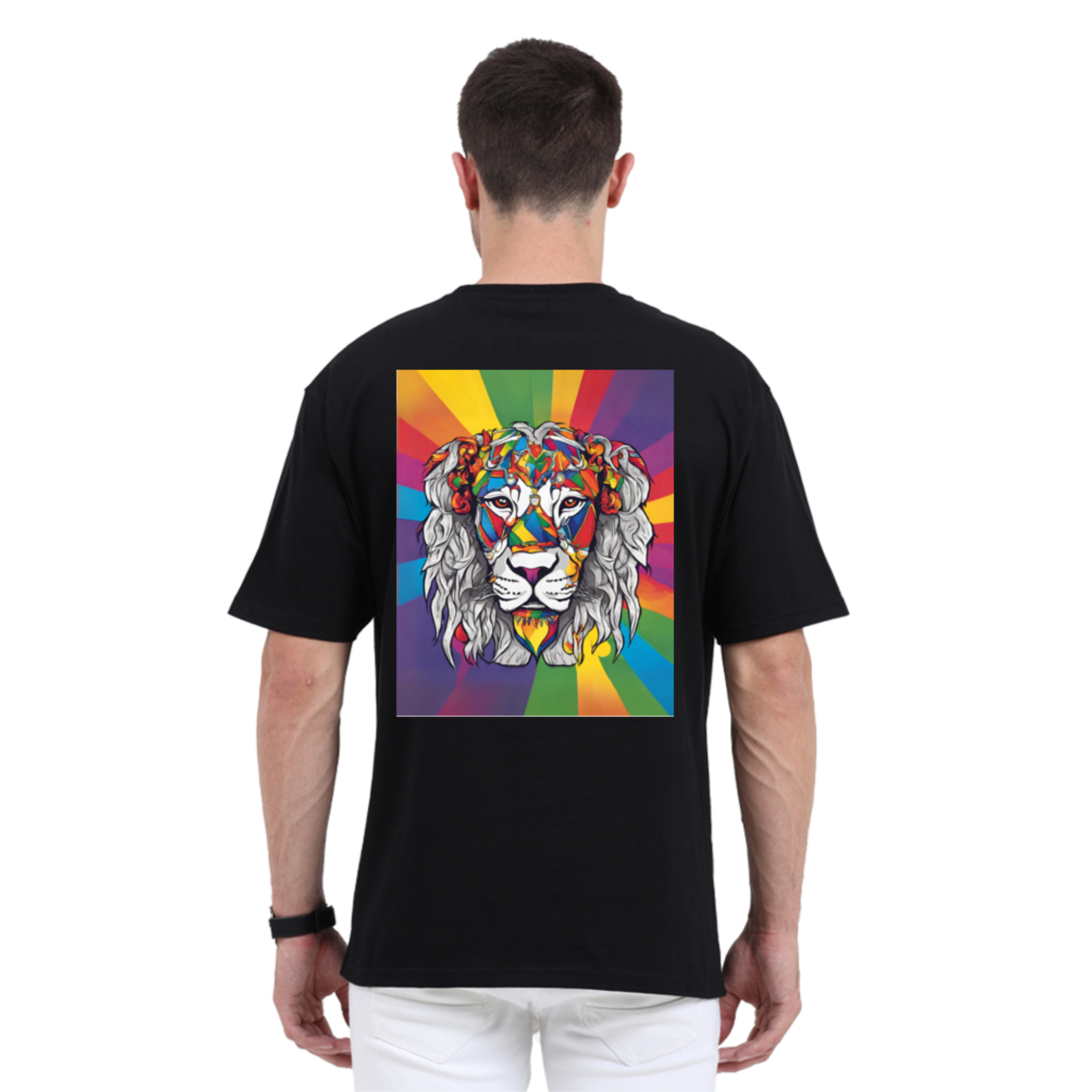 Pride Lion Oversized TShirt | Back Print Oversized TShirt