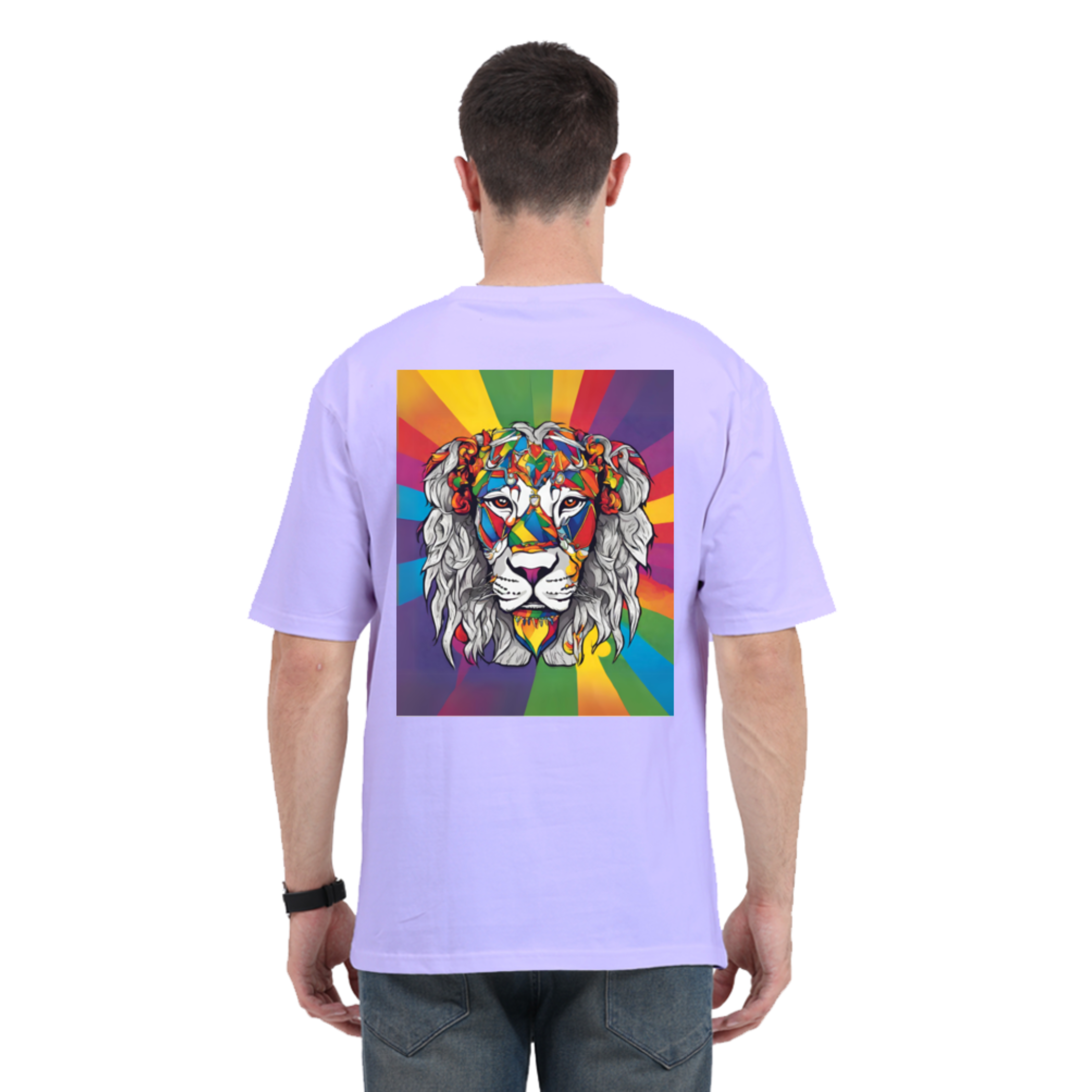 Pride Lion Oversized TShirt | Back Print Oversized TShirt