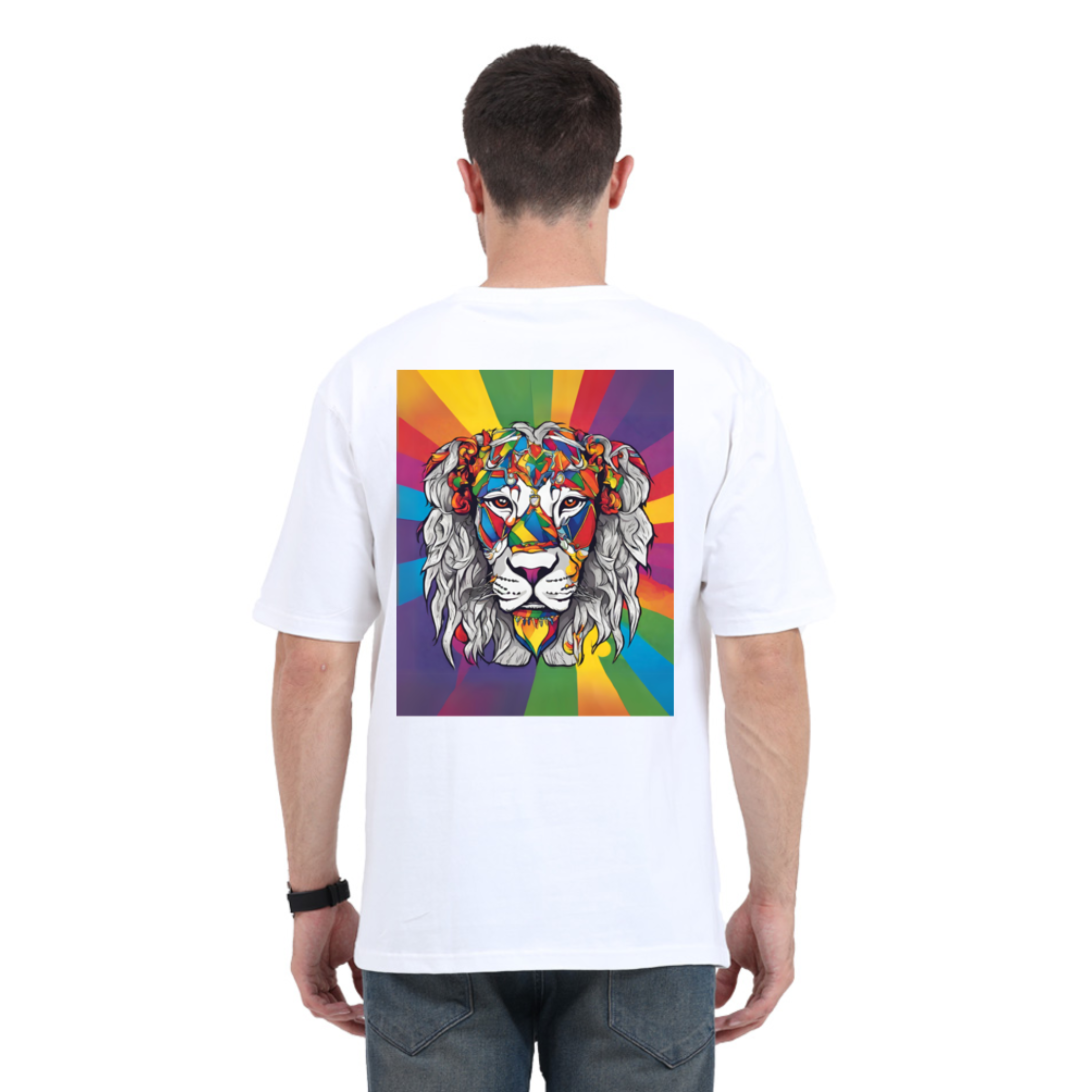 Pride Lion Oversized TShirt | Back Print Oversized TShirt