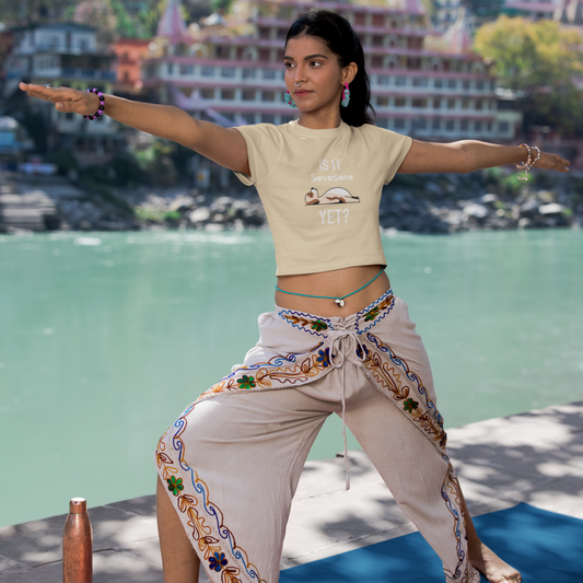 Sleeping Savasana Dog Crop Top