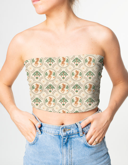 Tiger Small Circle Tube Top | Tropical Clothing Series | Aathmasphere