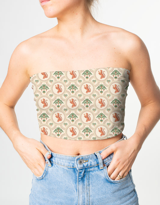Tropical Tiger Circle Tube Top | Tropical Clothing Series | Aathmasphere