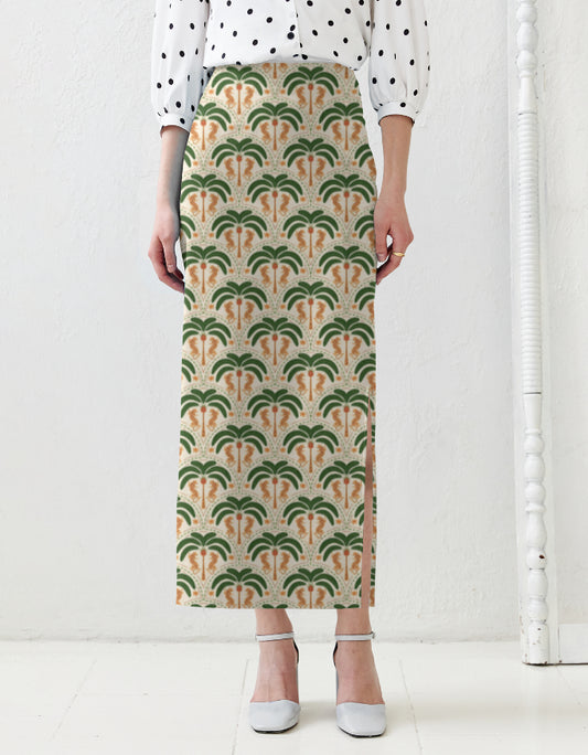 Leopard Design Pencil Skirt | Tropical Clothing Series | Aathmasphere