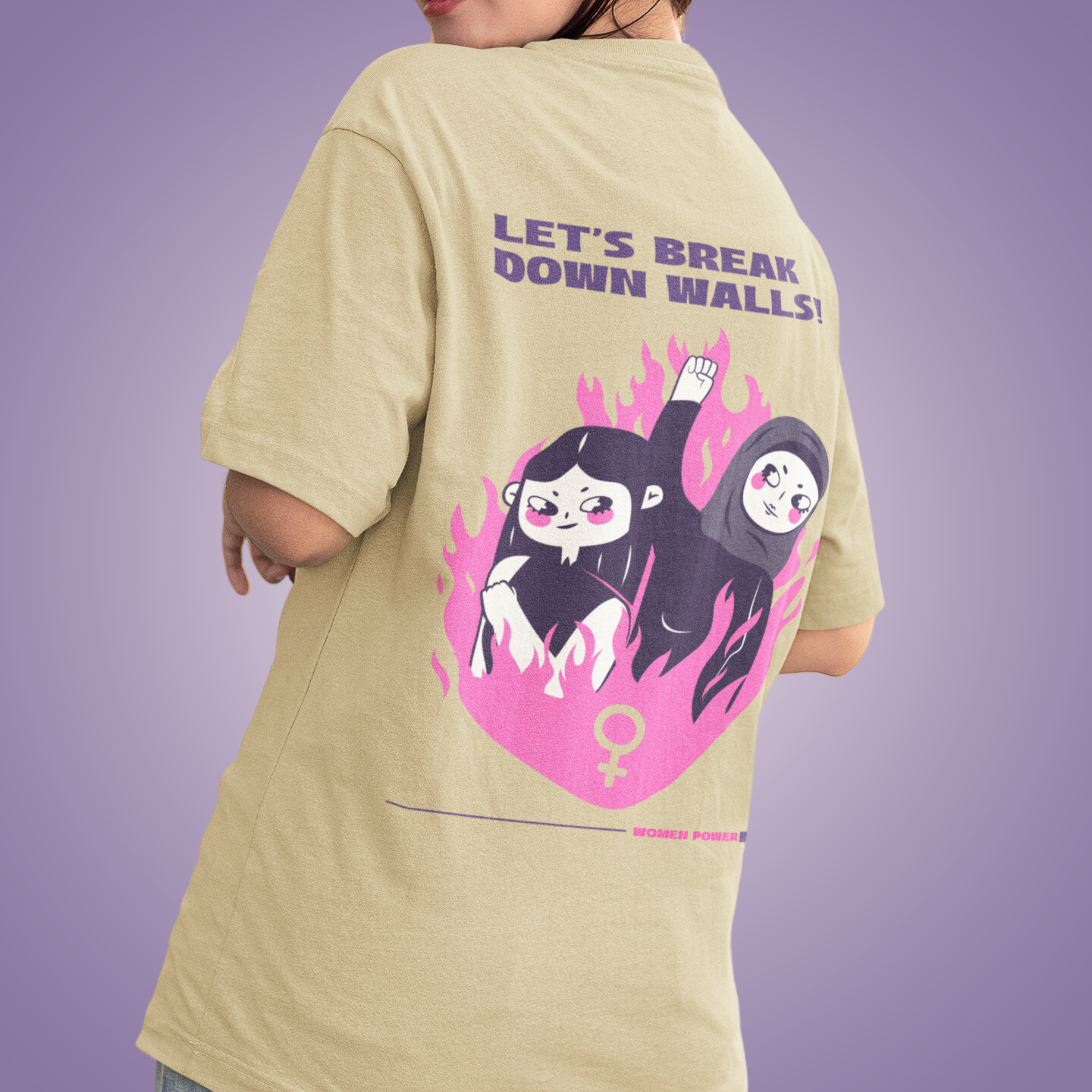 Break Down Walls Oversized TShirt | Girl Power Oversized TShirt