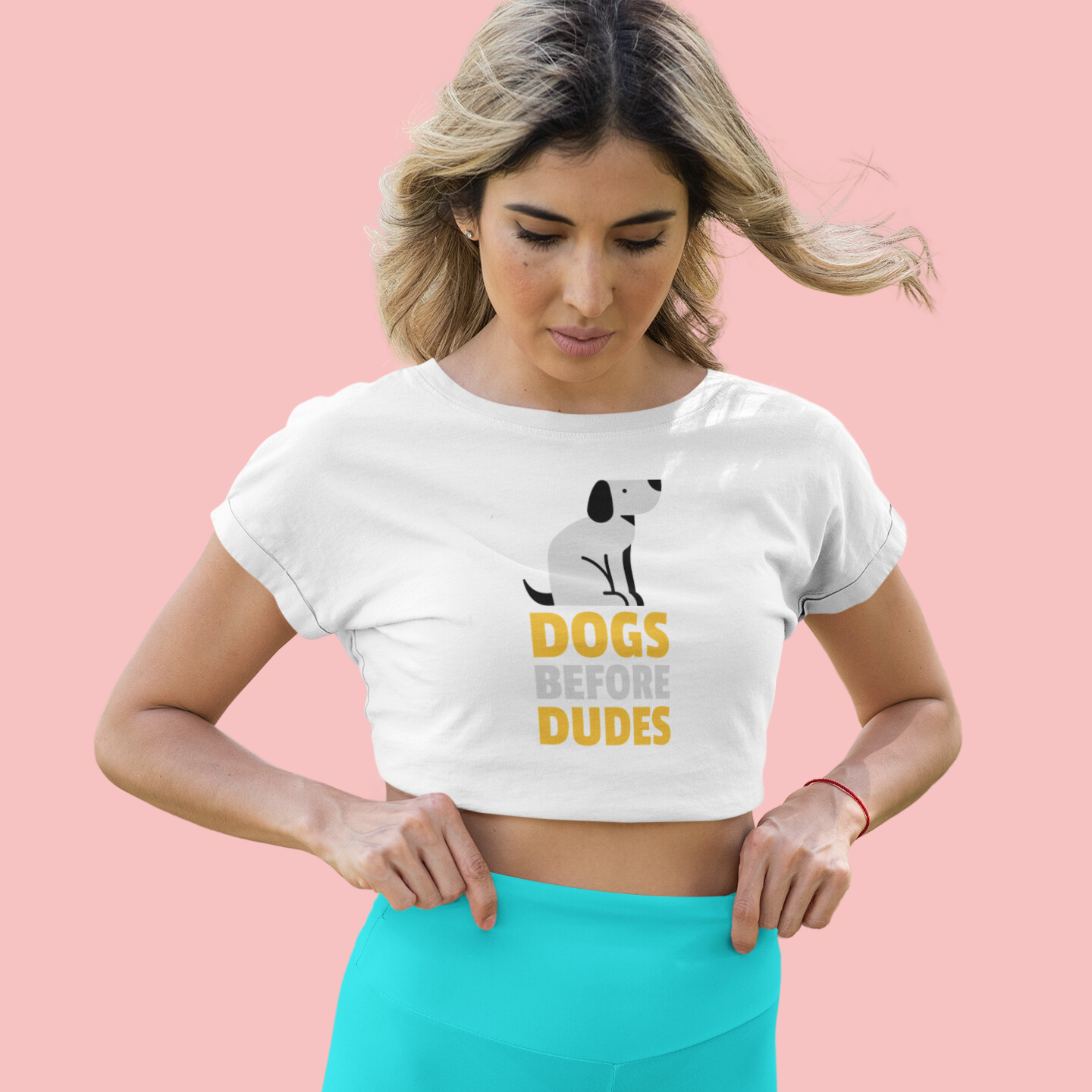 Dogs Before Dudes Crop Top | Dogs Before Dudes Women's Crop Top