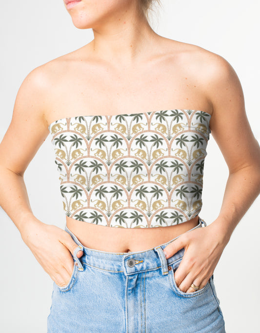 White Leopard Tube Top | Tropical Clothing Series | Aathmasphere