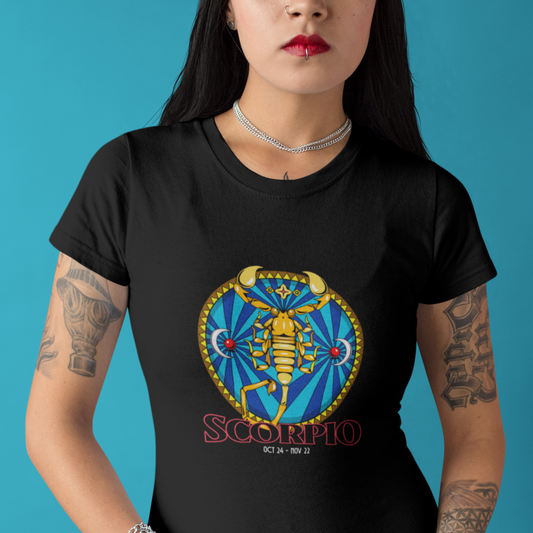 Women's Pisces Zodiac Tee - Black Edition